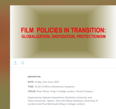 Film Policies in Transition conference web page image